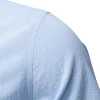 2025 Summer Cross-border new business casual shirt for men, short-sleeved cotton and linen shirt, stand-up collar cotton shirt for men Specification image